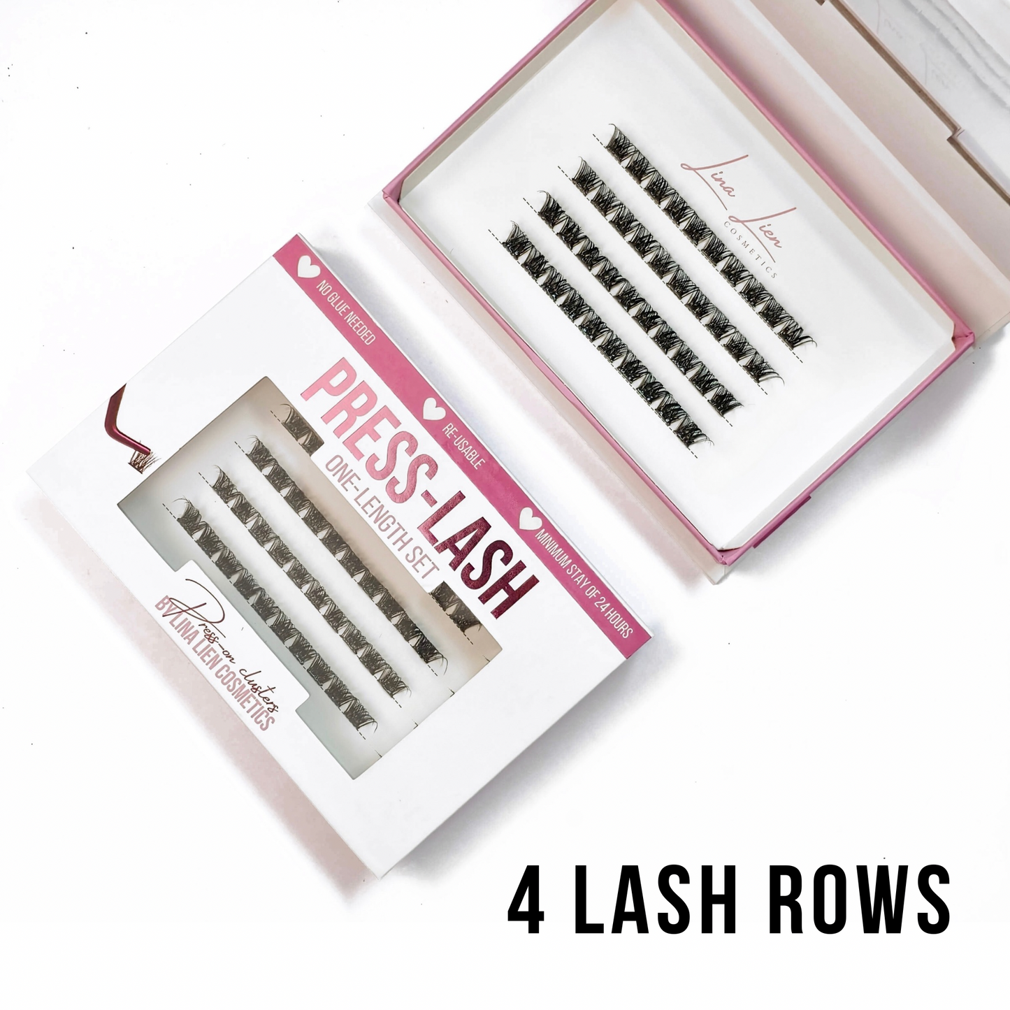 Press on | One Length Set | Glamour| PRESS-LASH | pre-glued
