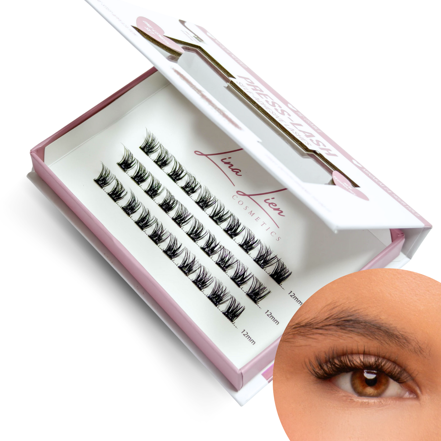 Press on | One Length Set | Glamour| PRESS-LASH | pre-glued