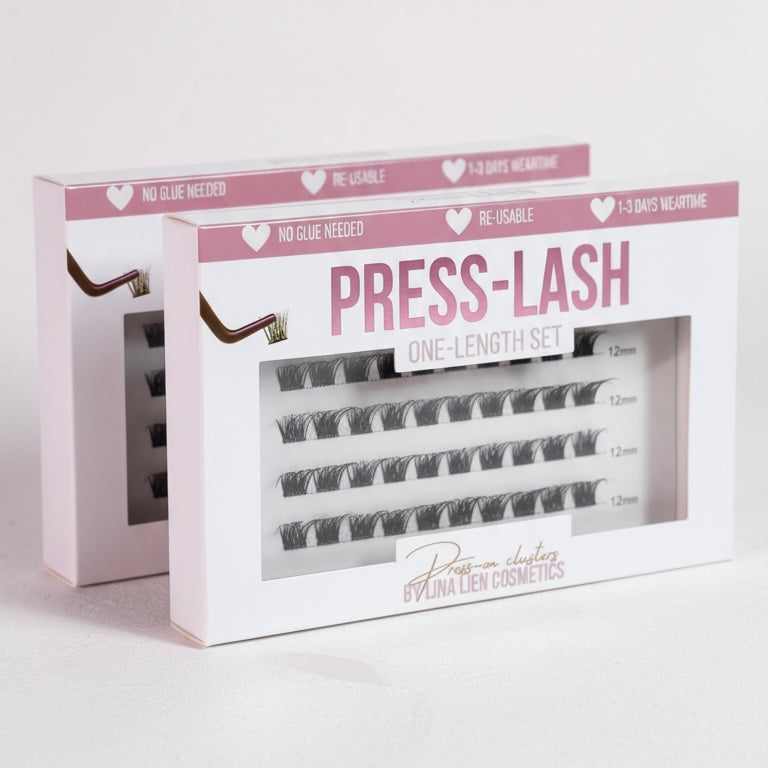 Press on Lash | 1-Length  | Glamour| PRESS-LASH | pre-glued clusters