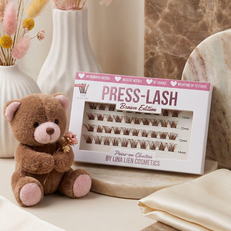Preglued cluster lashes