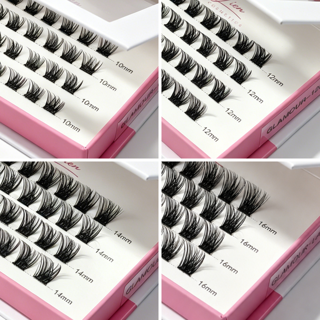 Press on Lash | 1-Length  | Glamour| PRESS-LASH | pre-glued clusters