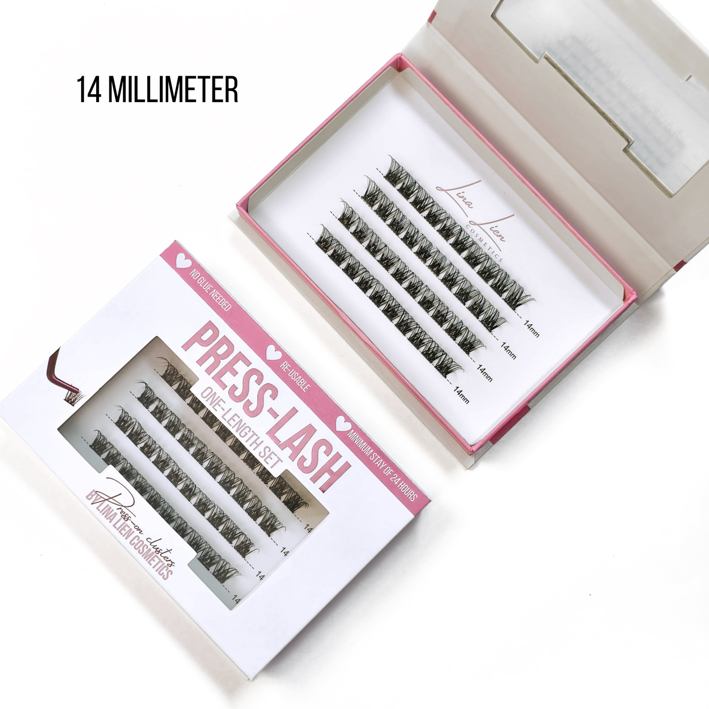 Press on Lash | 1-Length | Elegance | PRESS-LASH (pre-glued)